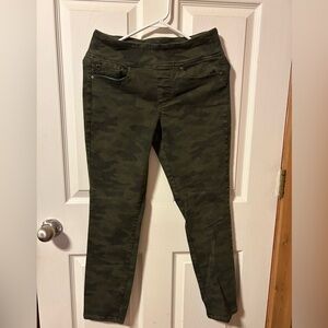 Belle by Kim Gravel Camo Green Jeans